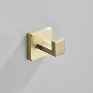 [Do Brasil/App Moedas R$17 ] Acessório Banheiro Ouro Escovado Inox Gancho 