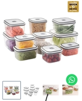 [cashback eletrolux] Conjunto 10 Potes Herméticos Com Tampa Easy-open Electrolux