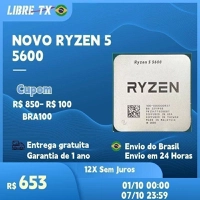 [Magalu] Processador Ryzen 5 5600 6Core CPU para Jogos Soquete AM4 Estoque no Brasil