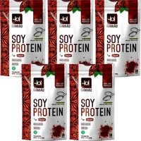 Kit 5 Soy Protein Cacau (Whey Vegano, Sem Leite e Lactose) Rakkau 600g - Vegano - Proteína Soja