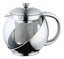 (+POR- R$ 22,10) Chaleira de Vidro com Infusor Inox 750ml