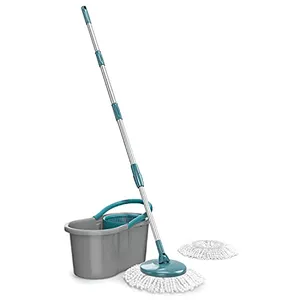 [APP] Mop FIT Giratório com 2 refis microfibra, balde com 8 litros, MOP5010, Flash Limp