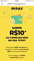 [Selecionados] Ganhe R$10 ao recarregar R$20 na carteira