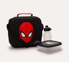 lancheira térmica infantil homem aranha preta