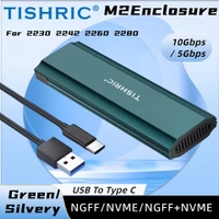 [R$10 ''MOEDAS''/TAXA INCLUSA] Case Ssd Nvme TISHRIC USB Tipo-C 10Gbps #Aliexpress 🇨🇳