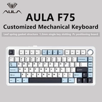 [App | Moedas R$248] Teclado Mecânico Gamer AULA F75 75% RGB Wireless