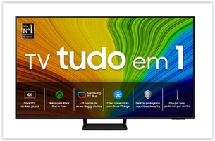 Smart TV 65 Polegadas Samsung QLED 4K, Pontos Quânticos, Processador com AI, Alexa Built-in Painel Até 120Hz e Design Airslim - 65q70d