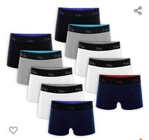 Kit Com 10 Cuecas Boxer de Cotton 4.0 - Polo Match R$78