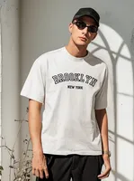 【Tam.: M G e GG 】Camiseta Casual Blusa Moda Básica Brooklyn Fitness Vintage