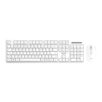 Kit Teclado e Mouse Marvo WS005 Sem Fio Branco