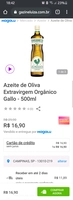 Azeite de Oliva Extravirgem Orgânico Gallo - 500ml R$17