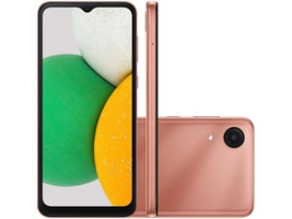 Smartphone Samsung Galaxy A03 Core 32GB Cobre - Octa-Core 2GB RAM 6,5” Câm. 8MP + Selfie 5MP