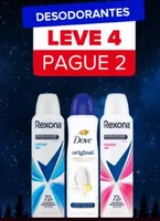 (Leve 4 Pague 2 / R$10,94 cada) Desodorantes aerosol, várias marcas