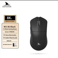 [Cupom + Moedas R$ 187]Mouse sem fio Damorshark M3 | Sendor PAW3395 | 8k Wireless | 80h bateria