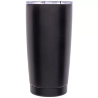 [Ame R$ 29,99 / SC R$ 23,99] Copo Térmico de Aço Inox Parede Dupla com Tampa Preto 600ml - Wolff