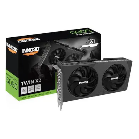 Placa de Vídeo INNO3D GeForce RTX 5060 Twin X2 8GB GDDR7