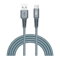 Cabo USB-C I2GO 2m 2,4A Nylon Trançado Chumbo - I2GO PRO