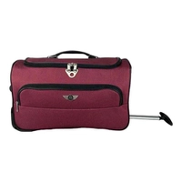 Sacola Bolsa Mala De Viagem Havana Tamanho Único de Poliéster com 2 Rodas fixas e Pés de Apoio Removível, Vinho, Santino - ORS193U