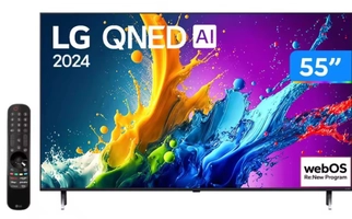 [Magazine Luiza] Smart TV 55" 4K UHD QNED LG 55QNED80TSA Wi-Fi Bluetooth com Alexa 3 HDMI 2 USB