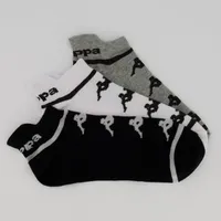Kit com 3 pares de meia Kappa. Opções de cores Fem. e Masc.