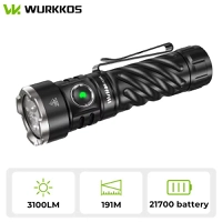 Lanterna LED Wurkkos TS26S, Portátil, IPX8, Ultra Forte com 3100 Lumens