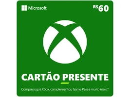 Cartão Presente Digital Xbox R$ 60,00 Microsoft