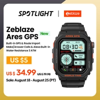 Zeblaze - Ares Relógio Inteligente GPS, Alexa Integrado, Chamadas Bluetooth, Frequência Cardíaca, Spo2, Saúde do Sono, WR, 3 ATM, Estreia Mundial