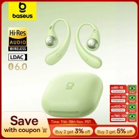 Fone de Ouvido Sem Fio BASEUS Eli Sport 2 com Bluetooth 6.0, Ultraleve, Com Gancho