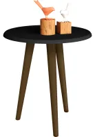 Mesa Lateral Brilhante Preto Fosco Móveis Bechara