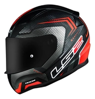 Capacete Rapid Doom Vermelho Preto/fosco Ls2 56