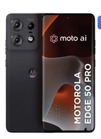 Smartphone Motorola Edge 50 Pro 5G 256GB 24GB RAM Boost 50MP Ultra-Pixel AI Câmera IP68 NFC - Black Silicon Leather