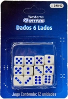 [PRIME] Dados 6 Lados 12 Peças, Western, Multicor | R$8