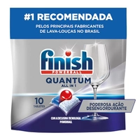 (REC)Detergente para Lava Louças em tabletes Finish Quantum All in 1 com 10 unidades