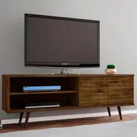 Rack Estilo Retrô Vintage para TV de até 65" - Madeira Rústica | R$190