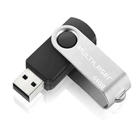 Pen Drive Multilaser Twist 64GB USB Leitura 10MB/s e Grava��o 3MB/s Preto Pd590