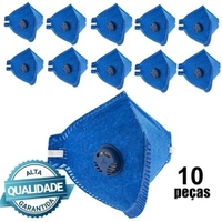 Kit 10 Máscaras N95/pff2 Com Válvula Azul - Camper / Alliance - Assepsia Hospitalar 