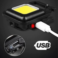 [DoBrasil]  Lanterna LED Recarregável Mini USB Portátil 3 Modos Kit