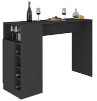 Bancada Balcão / Mesa de Cozinha Gourmet Com Adega e 1 Porta [Branco ou Preto]
