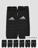 Kit meia 6 pares masculina cano curto preto | Adidas