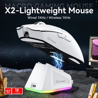 [R$108 "MOEDAS"/TAXA INCLUSA] Mouse Sem Fio com Dock Attack Shark X2, Sensor PAW3311, 1KHz 