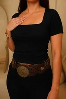 Blusa Feminina Canelada com Decote Quadrado