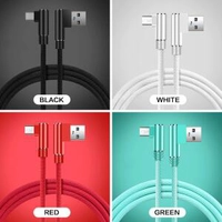 Cabo USB 3.0 para Micro ou Tipo-C 90 graus Carga Rápida | R$0,16