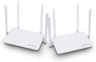 Kit Smart Roteador Mesh Wi-Fi Fast Positivo Casa Inteligente, cobertura de até 400 m², beamforming, suporta até 128 dispositivos, sem pontos cegos, Bi