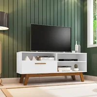 Rack Bancada Paladio TV 55 Pol. Sala Com Pes de Madeira | R$229