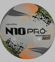 Bola de Futsal N10 Pro-X Performance 200, Pretto/Laranja/Amarelo Fluor | R$67