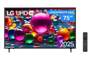 Smart TV 75" LG 4K Ultra HD UHD 75UA8550PSA webOS 25 α7 AI Processor 4K Gen8 Alexa 3 HDMI 2 USB