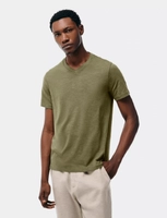 Camiseta Básica Masculina Slim Gola V Em Malha Flamê Hering