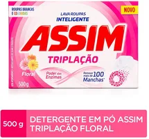 [PRIME] Sabão em pó Assim - Triplação Floral 500g - 5 un. | R$3