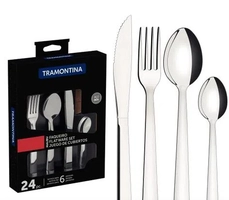 Faqueiro Tramontina Malibu em Aço Inox 24 Peças