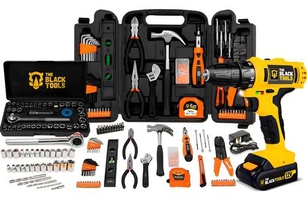 Jogo de Ferramentas 169pçs c/ Furadeira 12V